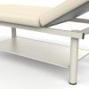 80 Inches Wide - Quality Leather Beauty Spa Furniture Massage Table Bed Iron on Round Legs Facial Bed Beauty Bed - Gray
