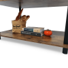 Retro-minimalist Rectangle Coffee Table, Brown, 35.4"x21.7"x18.0"