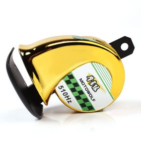 Car motorcycle horn (Color: Yellow)