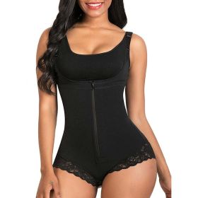 Body Shaper Women Waist Trainer Butt Lifter Slimming Binders Bodysuit Sheath Corset Panties Shapewear (Color: Blcack2)