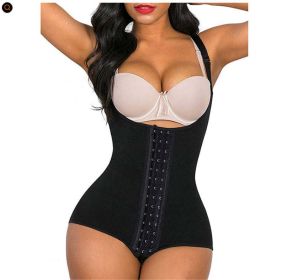 Body Shaper Women Waist Trainer Butt Lifter Slimming Binders Bodysuit Sheath Corset Panties Shapewear (Color: Blcack1)