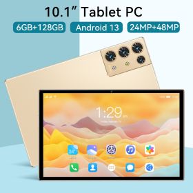2023 New 5G Tablet PC, S30pro, 10.1 inch, 512GB large flash memory, Android Tablets, Dual Cards,  8000mAh Laptops, wifi GPS (Color: Gold)